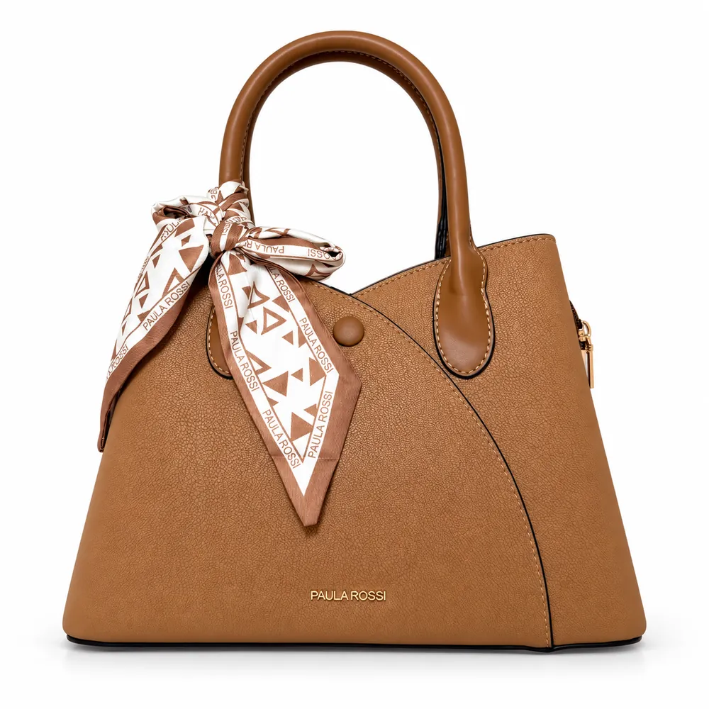 Sac Foulard Paula Rossi, coloris Camel